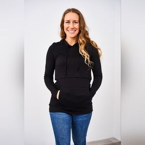 Latched Mama cloud hoodie in black, xsmall